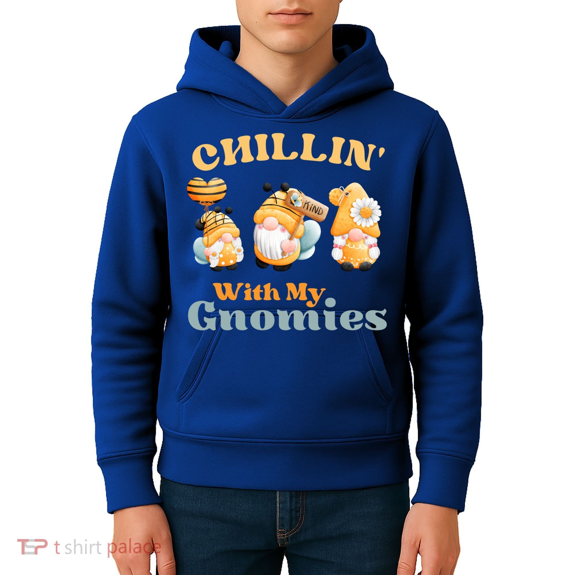 Chillin With My Gnomies Garden Gnomes With Bees Gift Kids Hoodie
