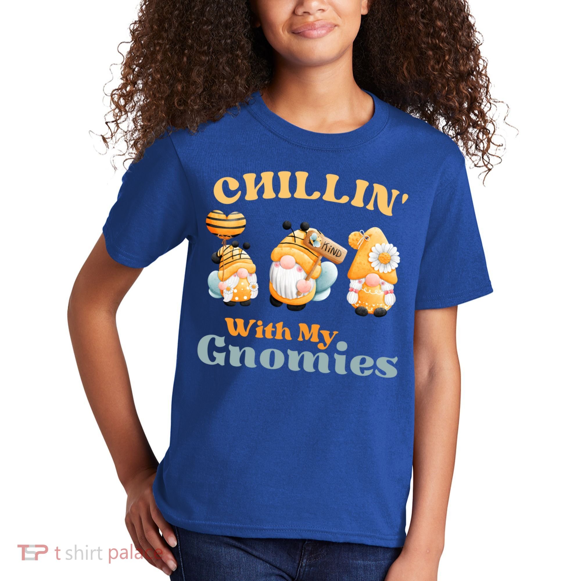 Chillin With My Gnomies Garden Gnomes With Bees Gift Kids T-Shirt