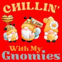 Chillin With My Gnomies Garden Gnomes With Bees Gift Santa Hat thumb 1