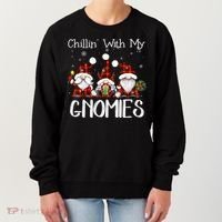 Chillin With My Gnomies Buffalo Red Plaid Christmas Gnome Women's Sweatshirt thumb 0