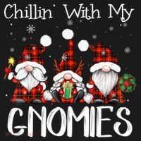 Chillin With My Gnomies Buffalo Red Plaid Christmas Gnome Sweatshirt thumb 3