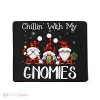 Chillin With My Gnomies Buffalo Red Plaid Christmas Gnome Mousepad thumb 0