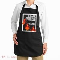Chillin With My Turkeys Thanksgiving Funny Apron thumb 2