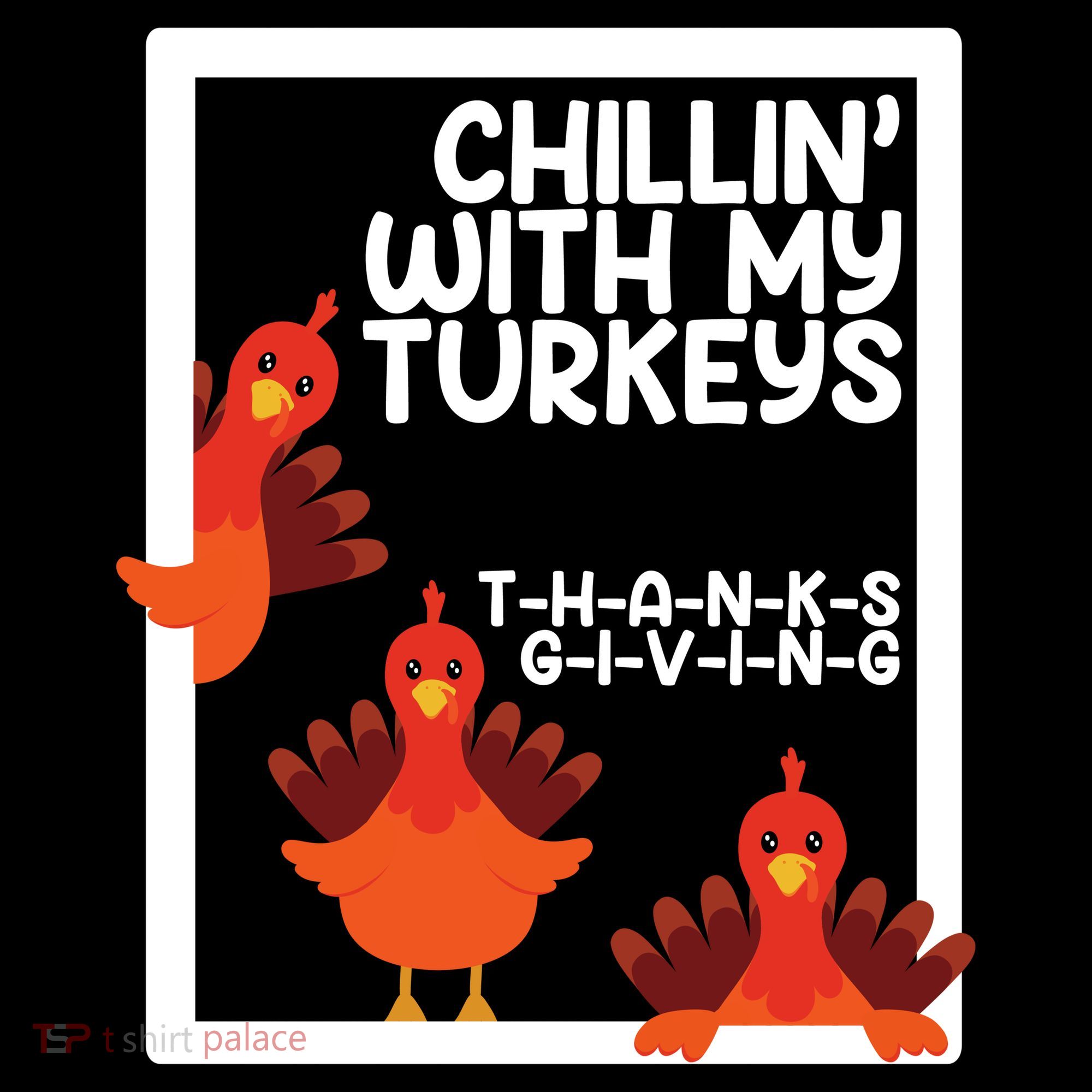 Chillin With My Turkeys Thanksgiving Funny Mousepad