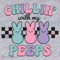 Chillin With My Peeps Easter Bunny Women's Sweatshirt thumb 2