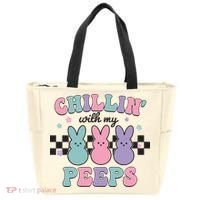 Chillin With My Peeps Easter Bunny Tote Bag thumb 0