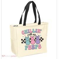 Chillin With My Peeps Easter Bunny Tote Bag thumb 2