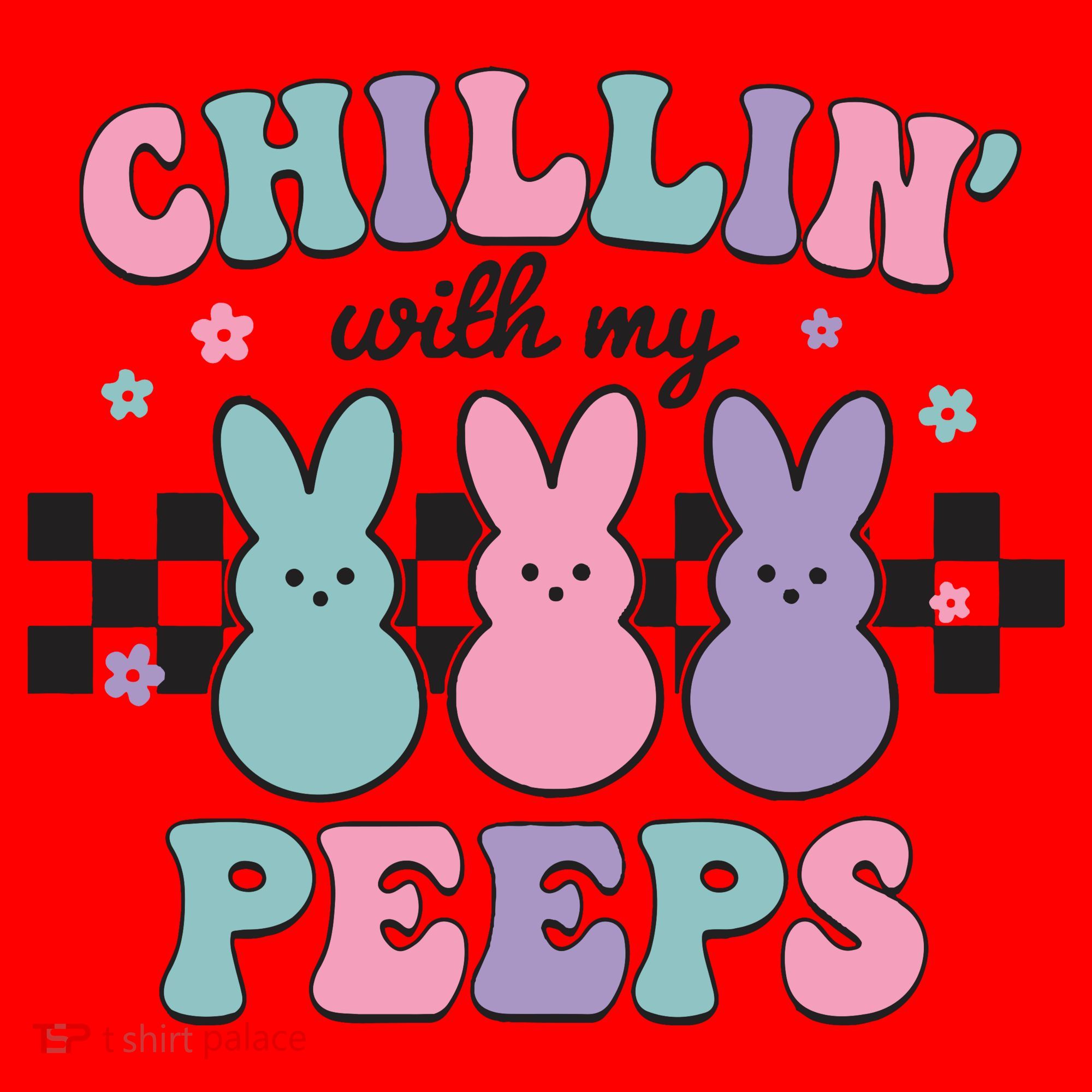 Chillin With My Peeps Easter Bunny Santa Hat