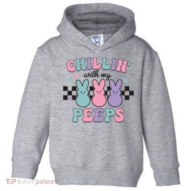 Chillin With My Peeps Easter Bunny Toddler Hoodie