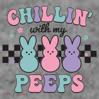 Chillin With My Peeps Easter Bunny Toddler Hoodie thumb 2