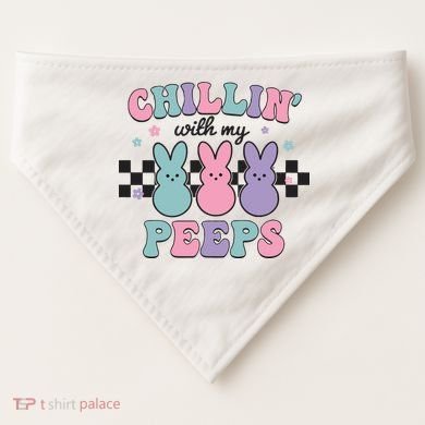 Chillin With My Peeps Easter Bunny USA-Made Doggie Bandana