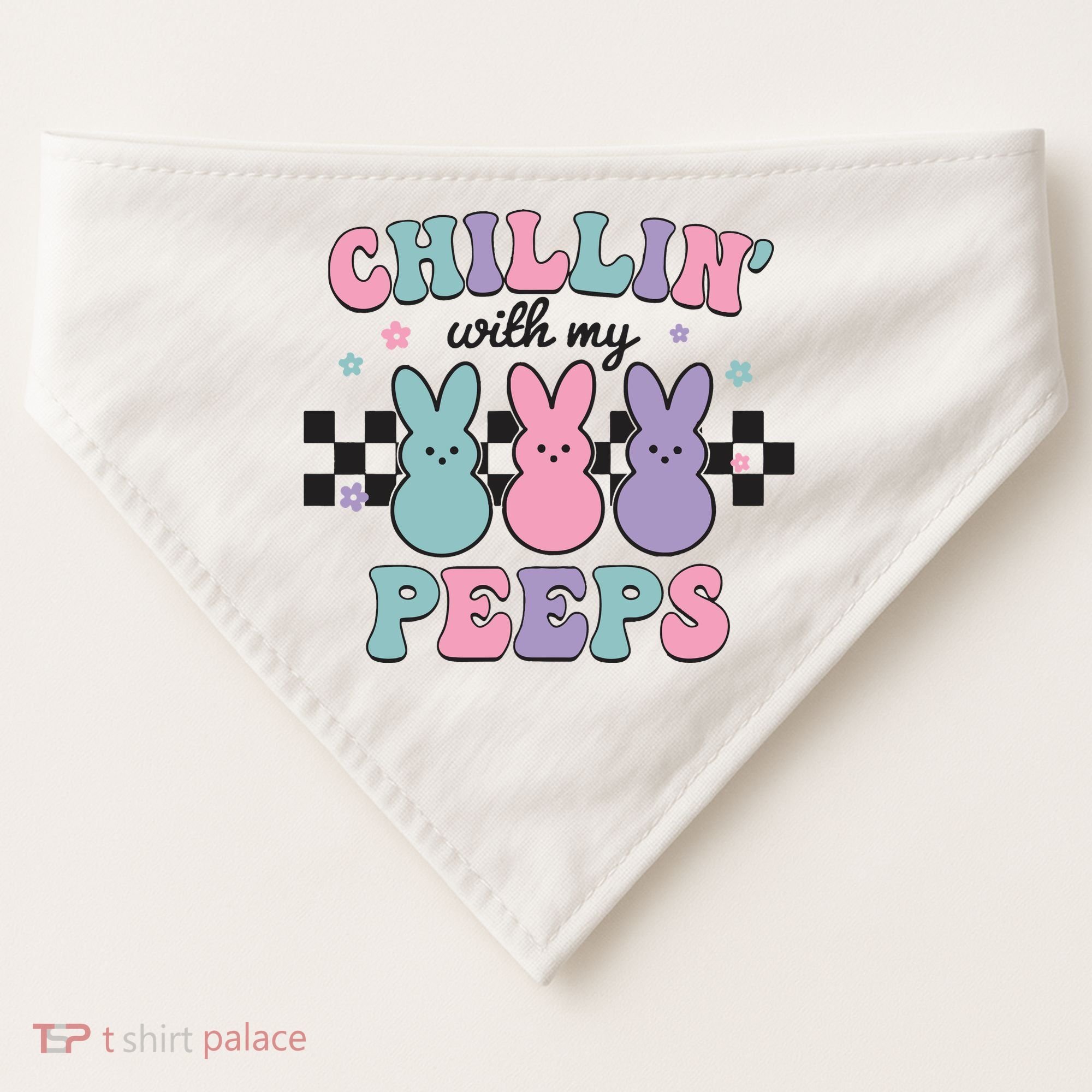 Chillin With My Peeps Easter Bunny USA-Made Doggie Bandana