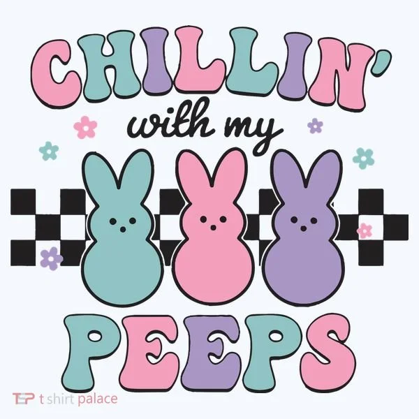 Chillin With My Peeps Easter Bunny Pajama Set