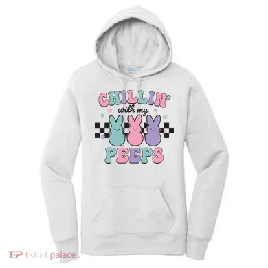 Chillin With My Peeps Easter Bunny Women's Hoodie