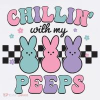 Chillin With My Peeps Easter Bunny Women's Hoodie thumb 2
