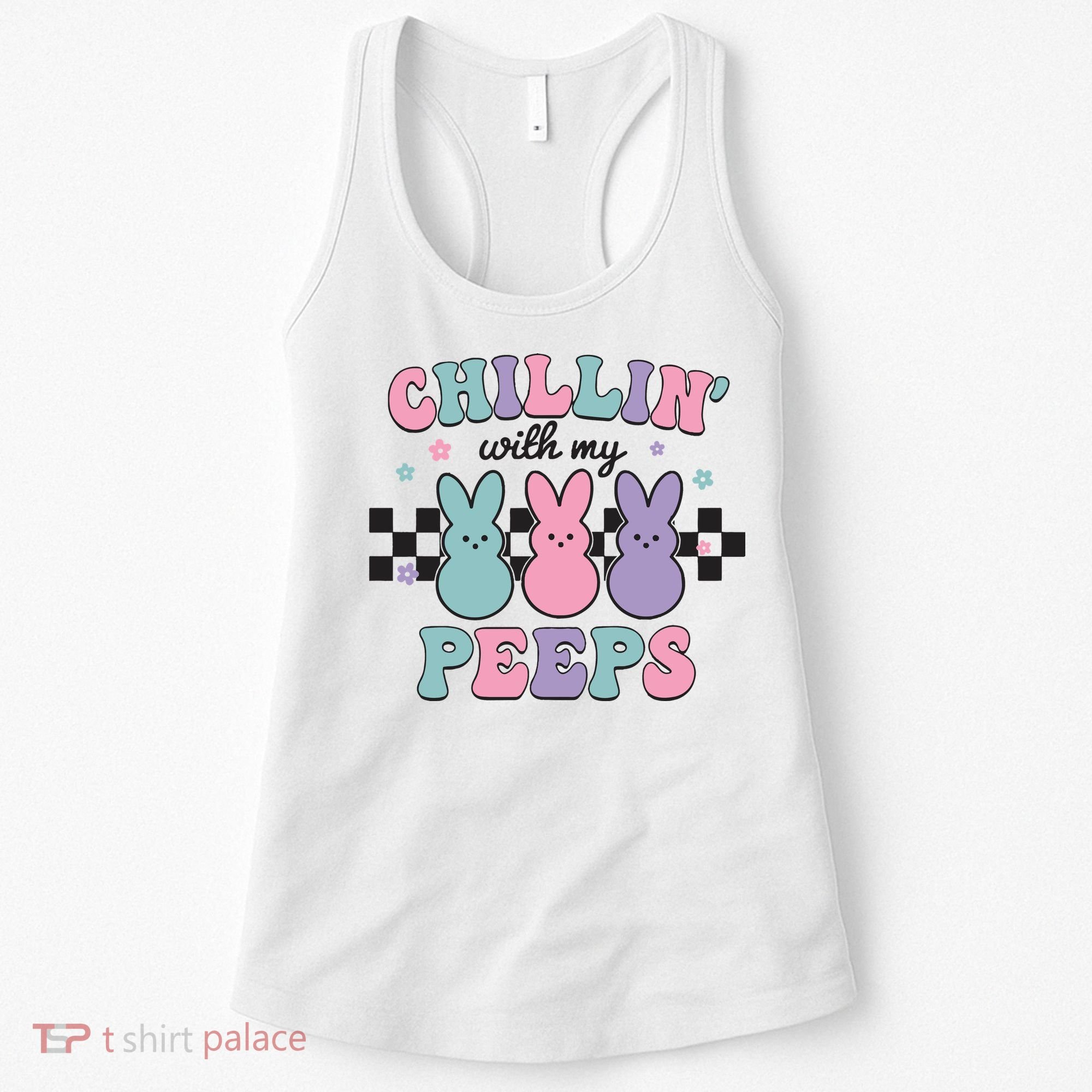 Chillin With My Peeps Easter Bunny Women's Tank Top