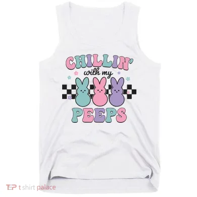 Chillin With My Peeps Easter Bunny Tank Top