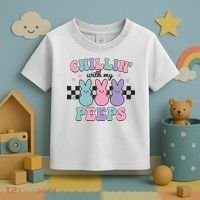 Chillin With My Peeps Easter Bunny Toddler T-Shirt thumb 3