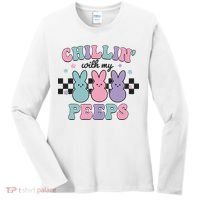 Chillin With My Peeps Easter Bunny Women's Long Sleeve Shirt thumb 0