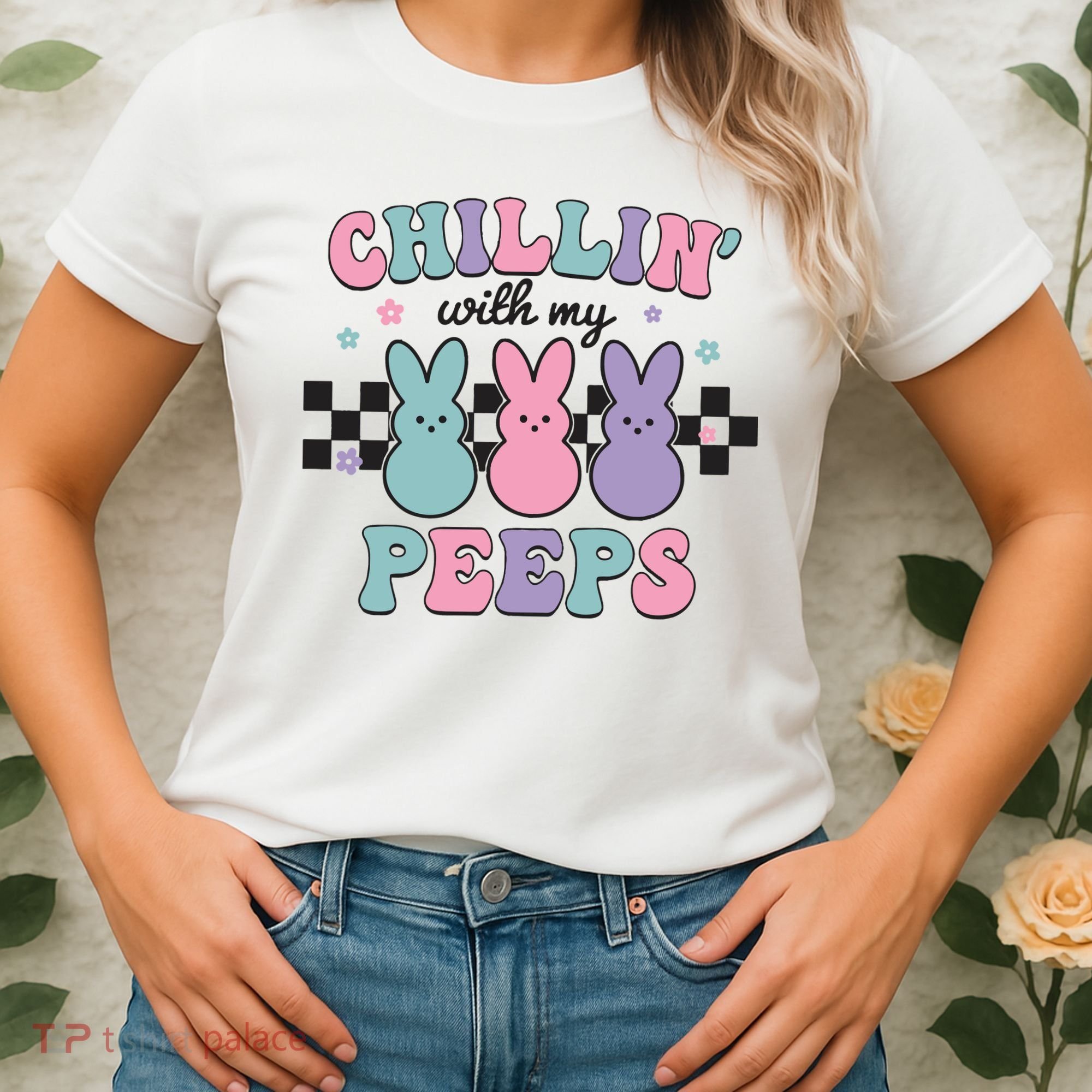 Chillin With My Peeps Easter Bunny Women's T-Shirt