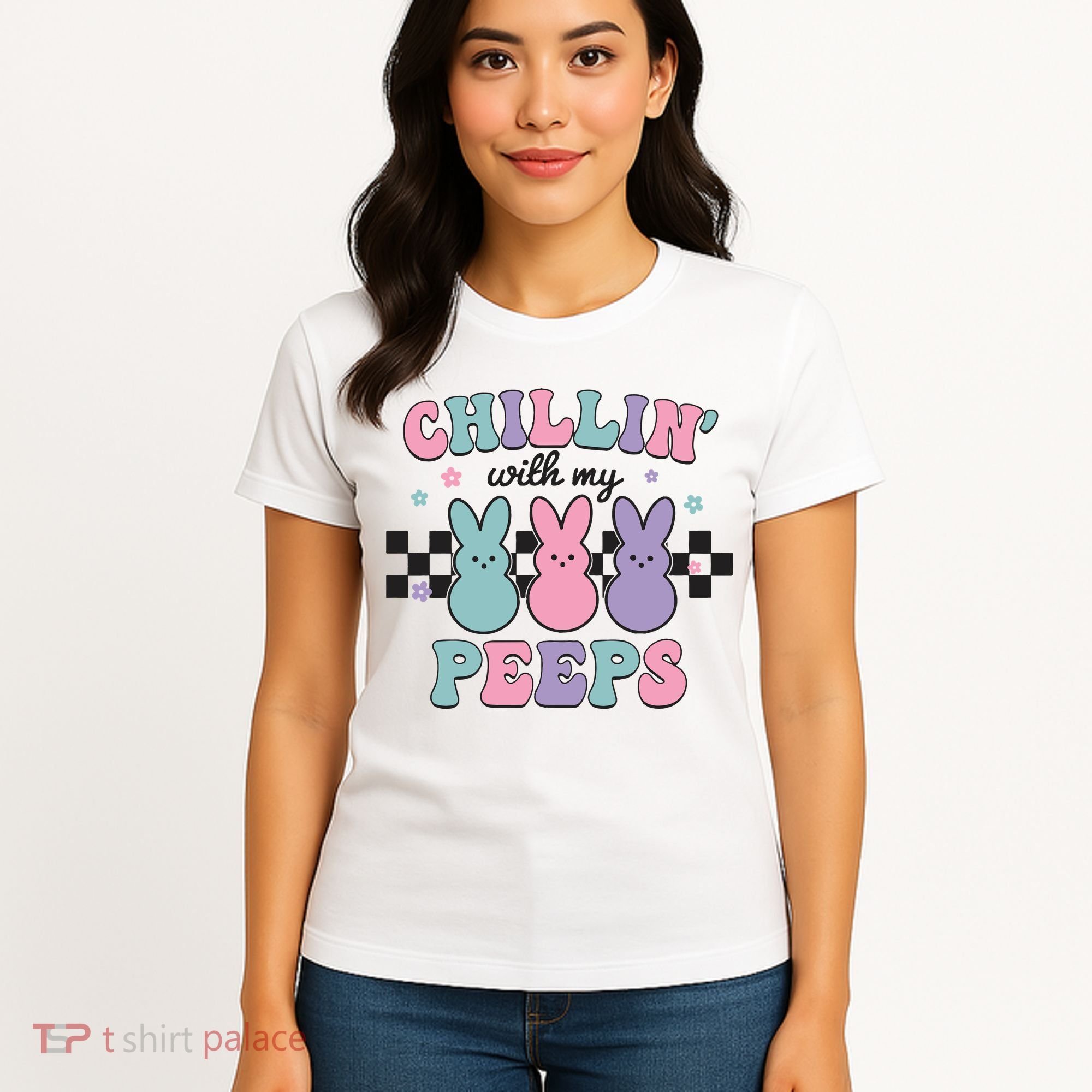 Chillin With My Peeps Easter Bunny Women's T-Shirt