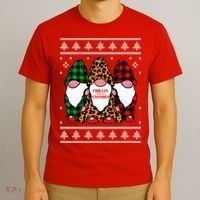 Chillin With My Gnomies Gnomes In Pajamas Ugly Christmas T-Shirt thumb 3