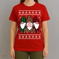 Chillin With My Gnomies Gnomes In Pajamas Ugly Christmas T-Shirt thumb 4