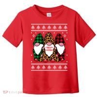 Chillin With My Gnomies Gnomes In Pajamas Ugly Christmas Toddler T-Shirt thumb 0