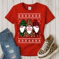 Chillin With My Gnomies Gnomes In Pajamas Ugly Christmas Women's T-Shirt thumb 3