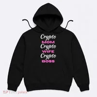 Crypto Wife Mom Boss Funny Hoodie thumb 0