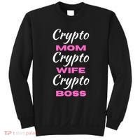 Crypto Wife Mom Boss Funny Sweatshirt thumb 0