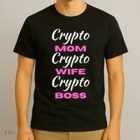 Crypto Wife Mom Boss Funny T-Shirt thumb 3