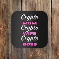 Crypto Wife Mom Boss Funny Coaster thumb 0