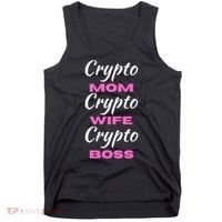 Crypto Wife Mom Boss Funny Tank Top thumb 0