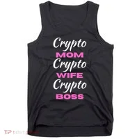 Crypto Wife Mom Boss Funny Tank Top thumb 0