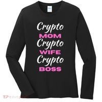 Crypto Wife Mom Boss Funny Women's Long Sleeve Shirt thumb 0