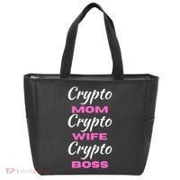 Crypto Wife Mom Boss Funny Tote Bag thumb 0