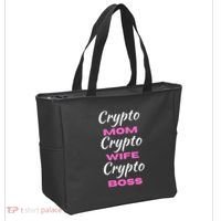 Crypto Wife Mom Boss Funny Tote Bag thumb 2