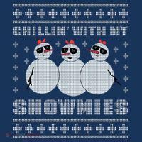 Chillin With My Snowmies Funny Snowman Homies Ugly Christmas Long Sleeve Shirt thumb 2