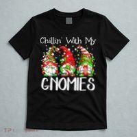 Chillin With My Gnomies Funny Gnome Christmas Pamajas Family T-Shirt thumb 5