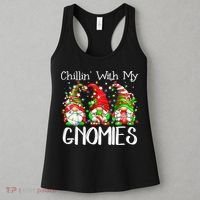 Chillin With My Gnomies Funny Gnome Christmas Pamajas Family Women's Tank Top thumb 3