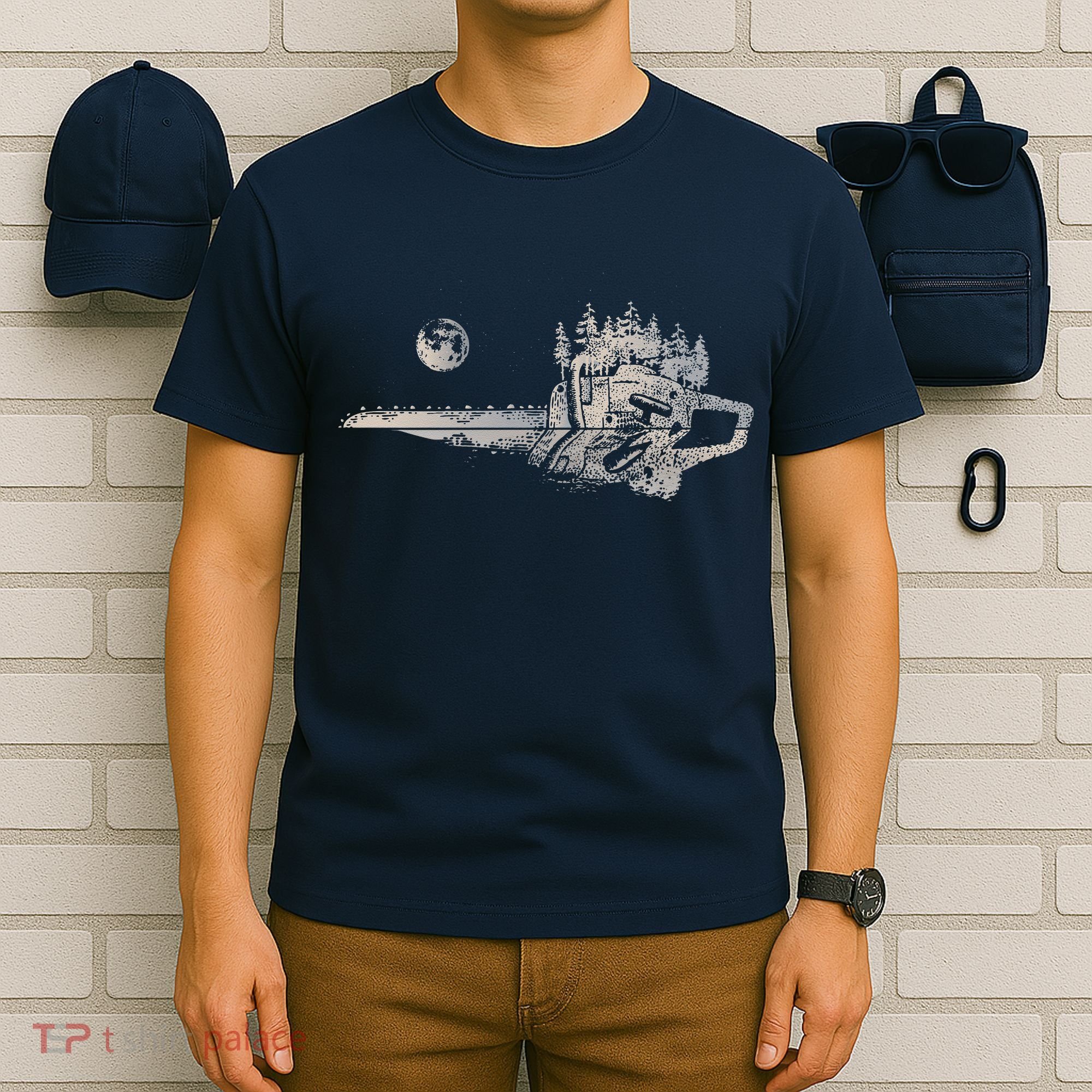 Chainsaw Woodworker Men Lumberjack Arborist Chainsaw T-Shirt