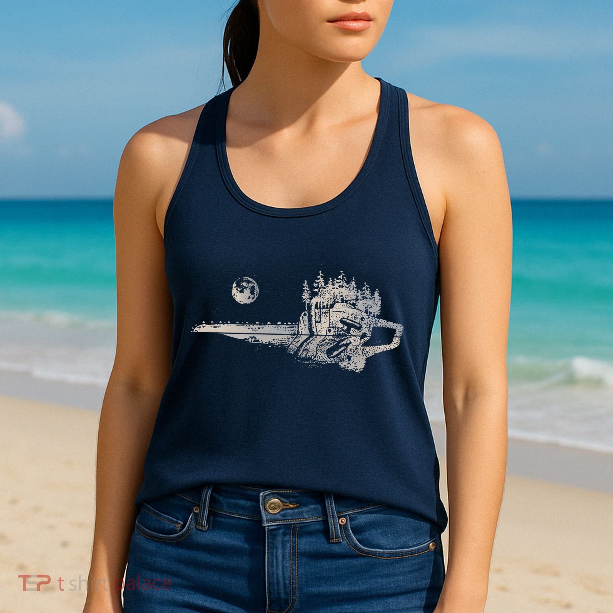 Chainsaw Woodworker Men Lumberjack Arborist Chainsaw Women's Tank Top