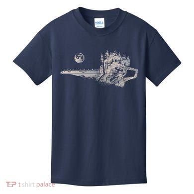 Chainsaw Woodworker Men Lumberjack Arborist Chainsaw Kids T-Shirt