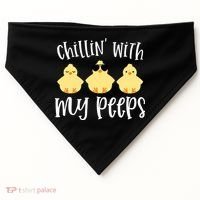 Chillin With My Peeps Cute USA-Made Doggie Bandana thumb 0