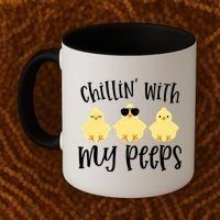 Chillin With My Peeps Cute Coffee Mug thumb 2