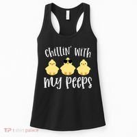 Chillin With My Peeps Cute Women's Tank Top thumb 0