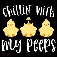 Chillin With My Peeps Cute Women's Tank Top thumb 5