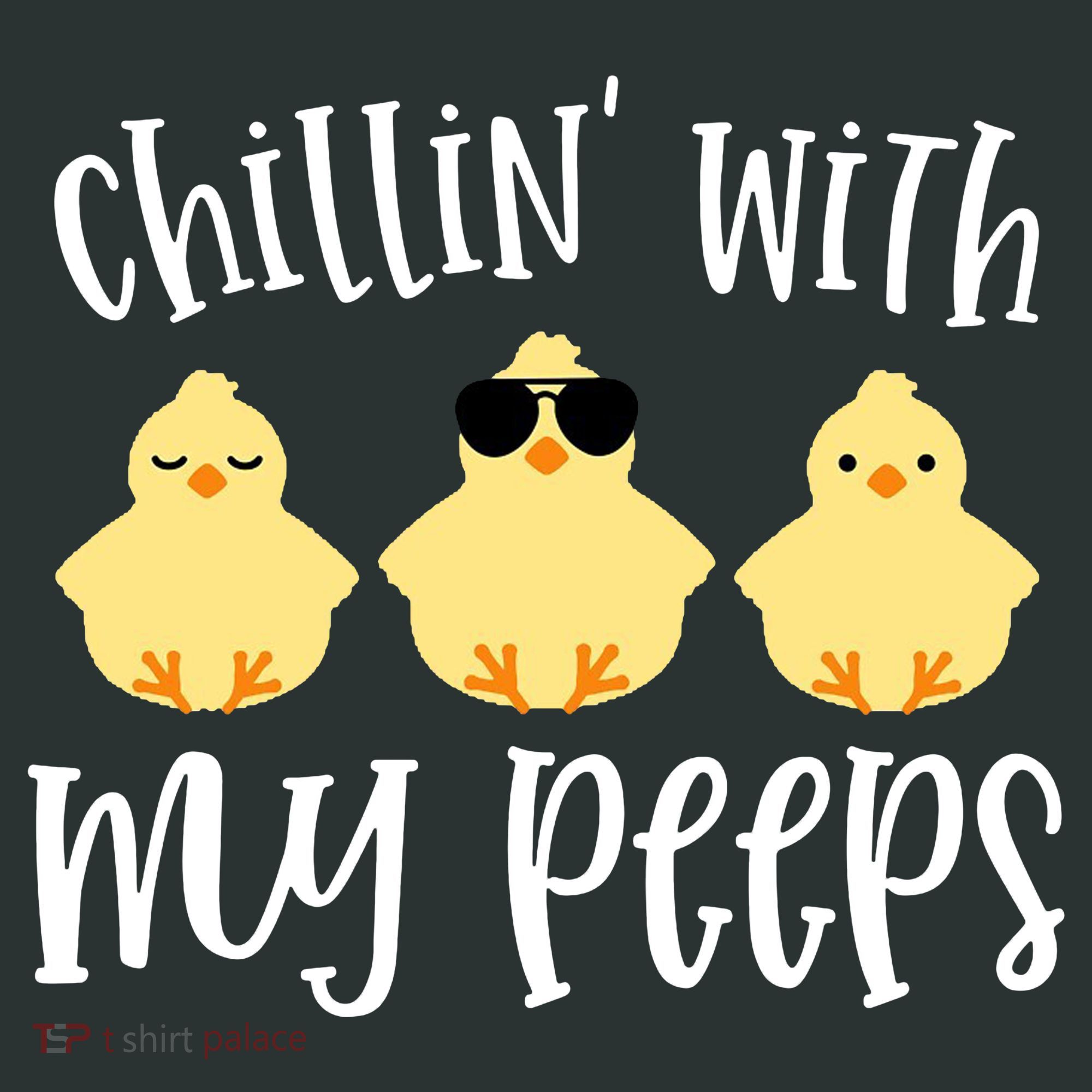Chillin With My Peeps Cute Coaster