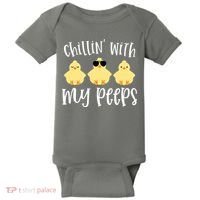 Chillin With My Peeps Cute Baby Bodysuit thumb 0